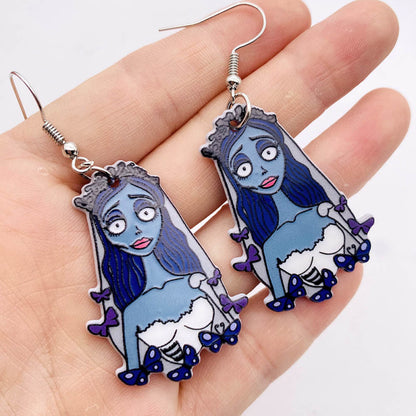 Halloween Women Fashion Scary Zombie Vampire Dangle Earrings
