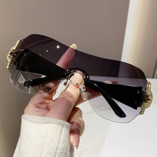 Y2K Frameless One-Piece Fashion Sunglasses