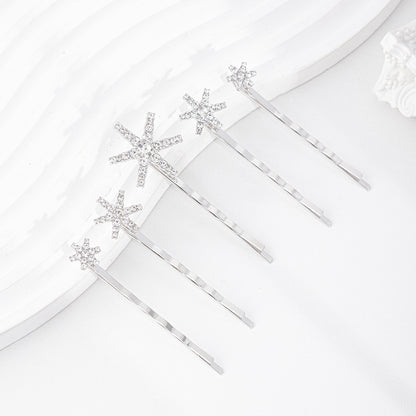 Pince flocon de neige en alliage strass tendance