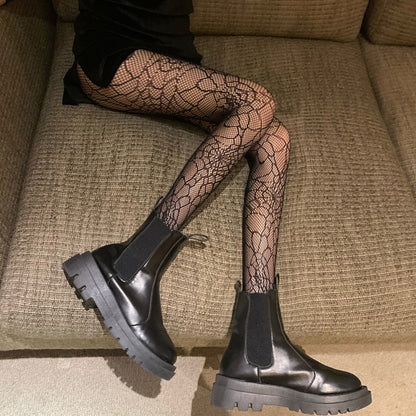 Halloween Women Fashion Dark Spider Web Hollow Pantyhose
