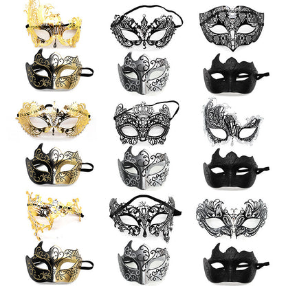 Masquerade Carnival Black Half Face Diamond Mask