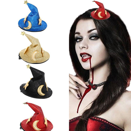 Decoración para fiesta de Halloween, sombrero, horquilla, accesorios de maquillaje