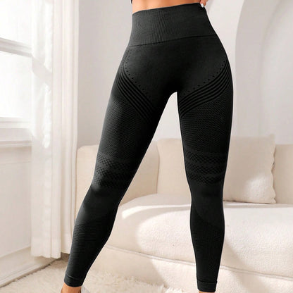 Pantalones de yoga elásticos de cintura alta a la moda para mujer