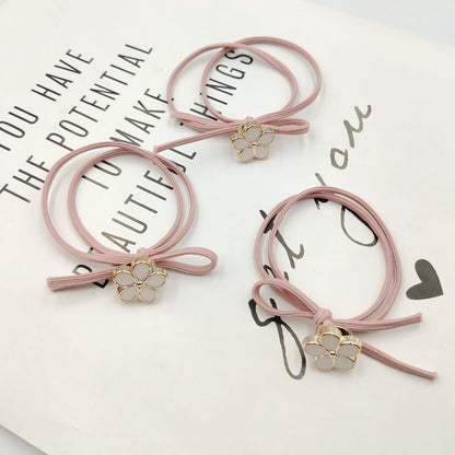 Women Fashion Solid Color Floral Hair Rope