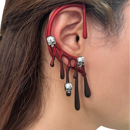Pendientes exagerados de lava con dibujos de Halloween