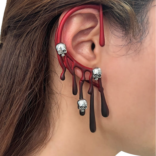 Pendientes exagerados de lava con dibujos de Halloween