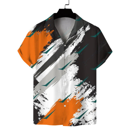 Men Fashion Casual Vacation 3D Palm Tree Print Shirt