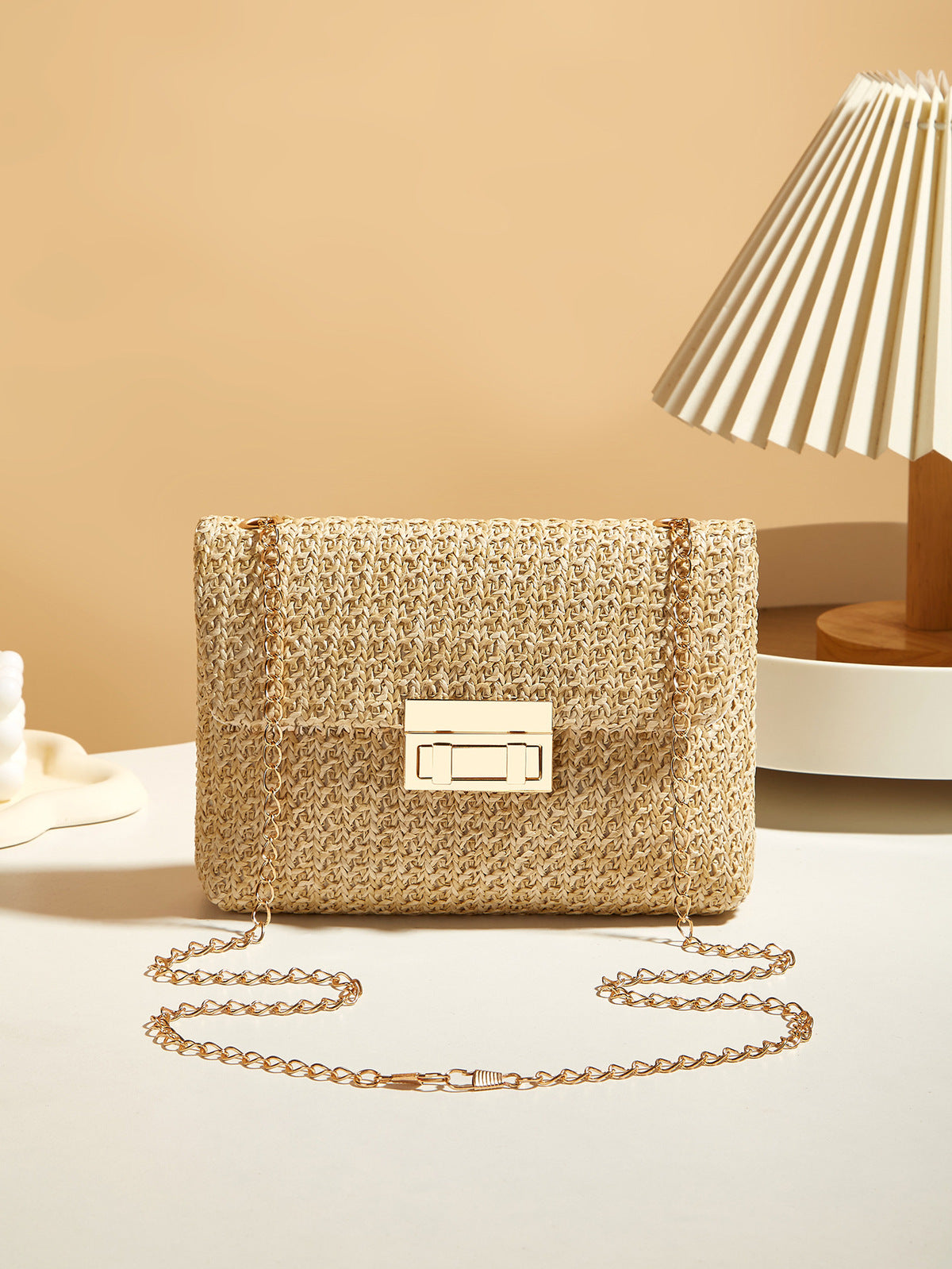 Summer Vacation Straw Woven Messenger Bag