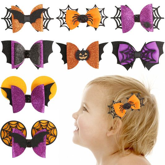 Accesorios para el cabello con alas de murciélago de dibujos animados de Halloween para niños y bebés