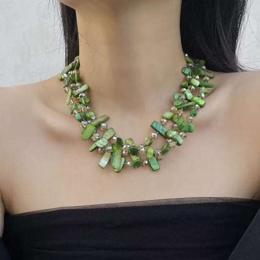 Women Summer Fashion Three-Layer Shell Necklace