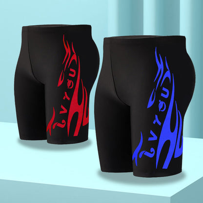 Maillots de bain de course à imprimé lettre pour hommes, couleurs assorties