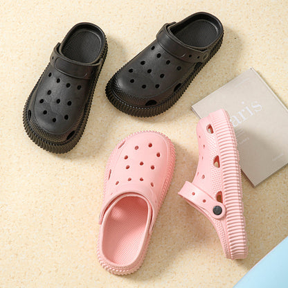 Pantuflas informales antideslizantes de suela gruesa a la moda para mujer
