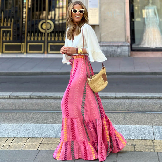 Bohemian Style Vacation Women Casual Skirt