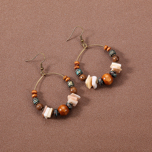 Boucles d'oreilles vintage de style ethnique bohème
