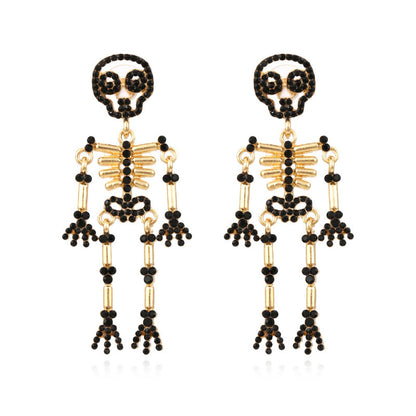 Women Fashion Exaggerated Halloween Alloy Earrings