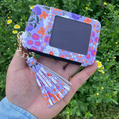 Cartera multifunción con estampado floral para mujer