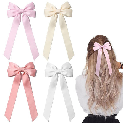 Couvre-chef élégant à nœud papillon de couleur unie pour femme - Polyester et coton