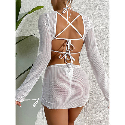 Women Fashion Sexy Solid Color Hollow-Out Swimsuit