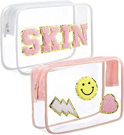 Bolsa de cosméticos de PVC transparente de moda para mujer