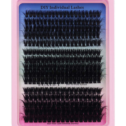 Faux cils épais et recourbés segmentés à la mode pour femmes
