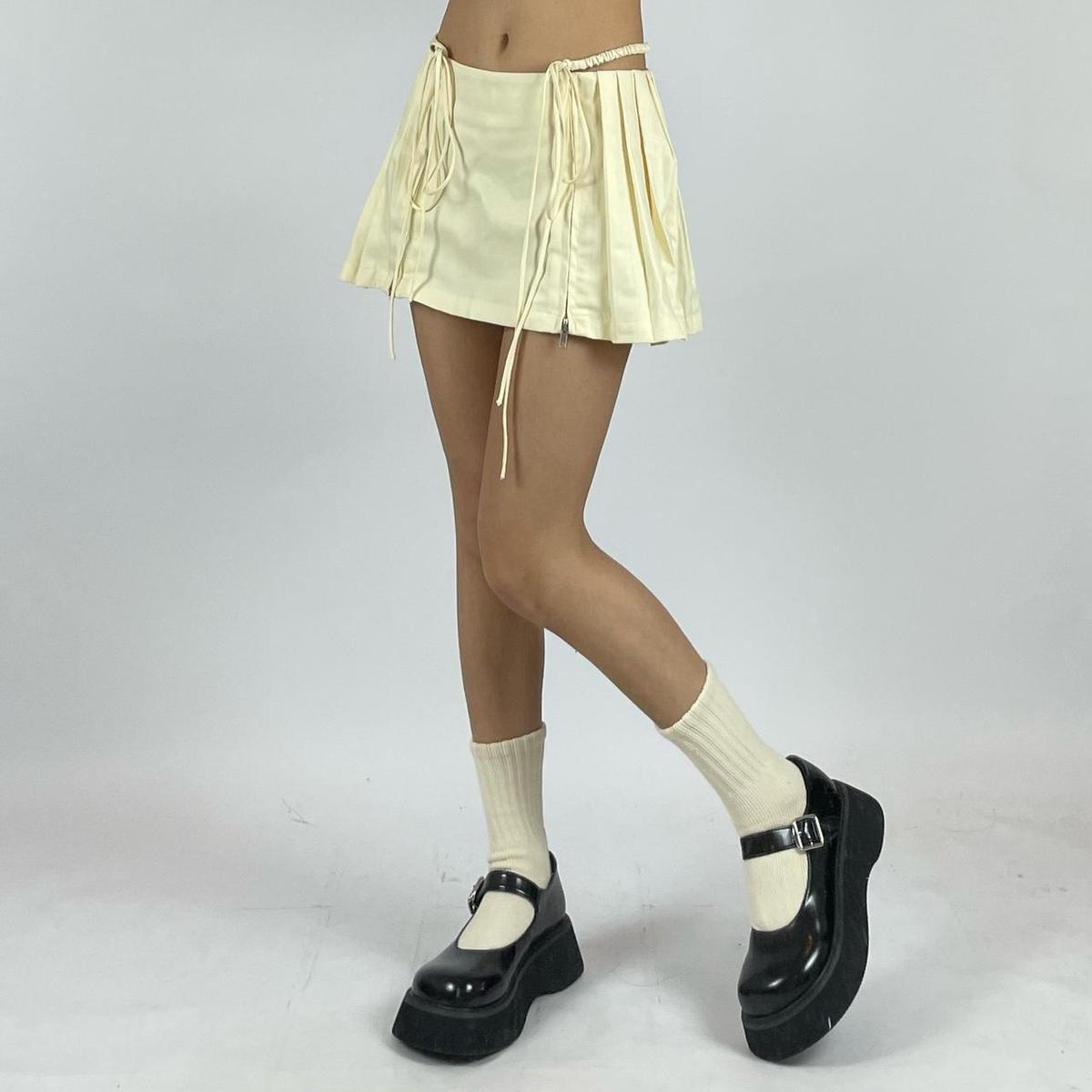 Falda plisada de cintura alta sexy de moda para mujer