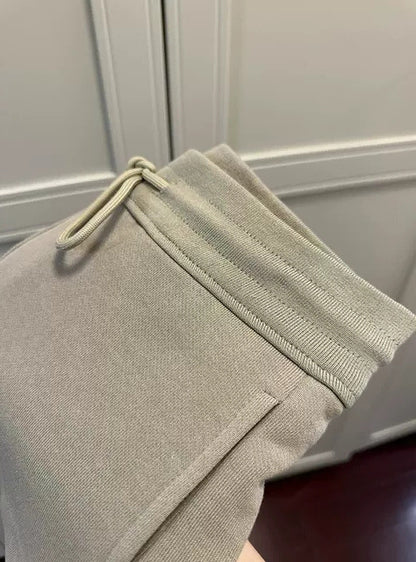 Pantalones cortos de cintura alta con cordón y color liso a la moda para mujer
