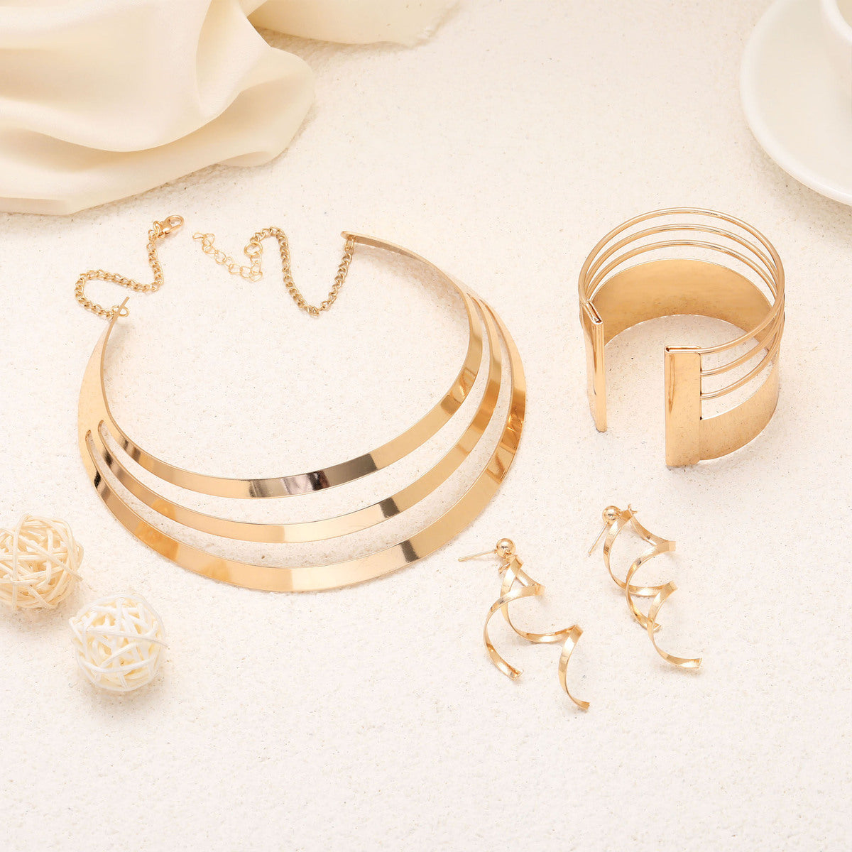 Conjunto de joyas de metal personalizadas de moda