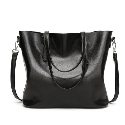 Vintage Style Oil Wax Leather Tote Bag