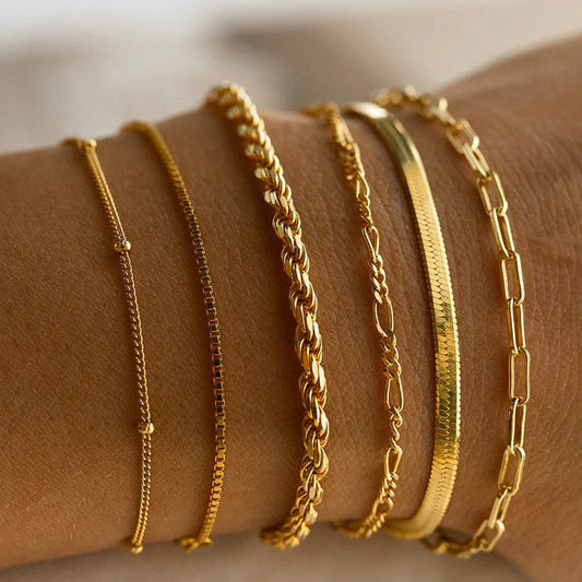 Bohemian Multi-Layer Chain Bracelet Set for Women