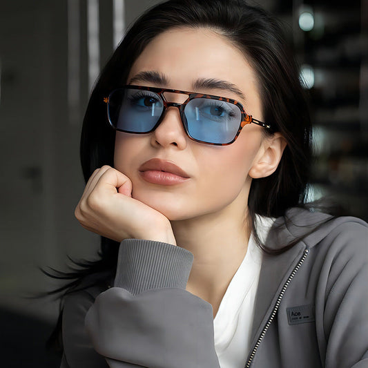 Retro Double Beam Aviator Sunglasses