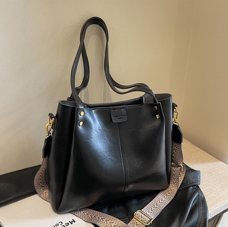 Bolso de mano retro de gran capacidad para mujer