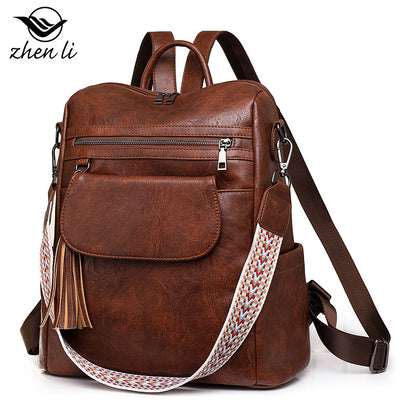 Women Large Capacity Retro Dual-Use Backpack