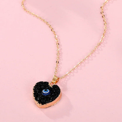 Bohemian Resin Imitation Gemstone Luck Eye Necklace