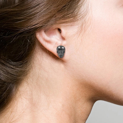Boucles d'oreilles vintage personnalisées en forme de crâne d'Halloween