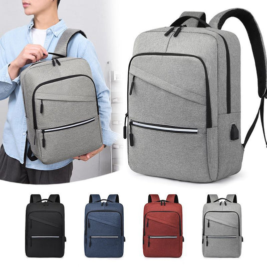 Men's Casual Commuter Solid Color Oxford Backpack