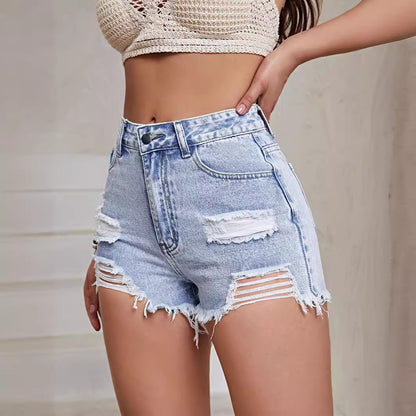 Short en jean déchiré tendance pour femme