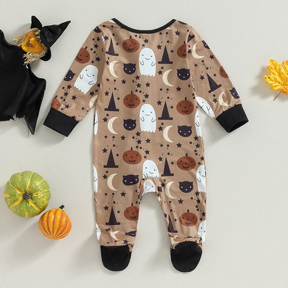 Pelele de Halloween de manga larga para niños y niñas