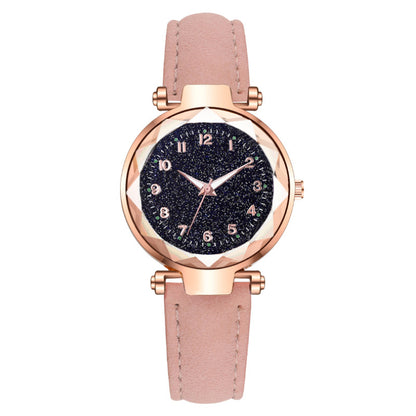 Women Fashion Solid Color Starry Sky Digital Watch