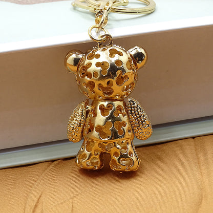 Fashion Creative Alloy Rhinestone Bear Key Chain Pendant