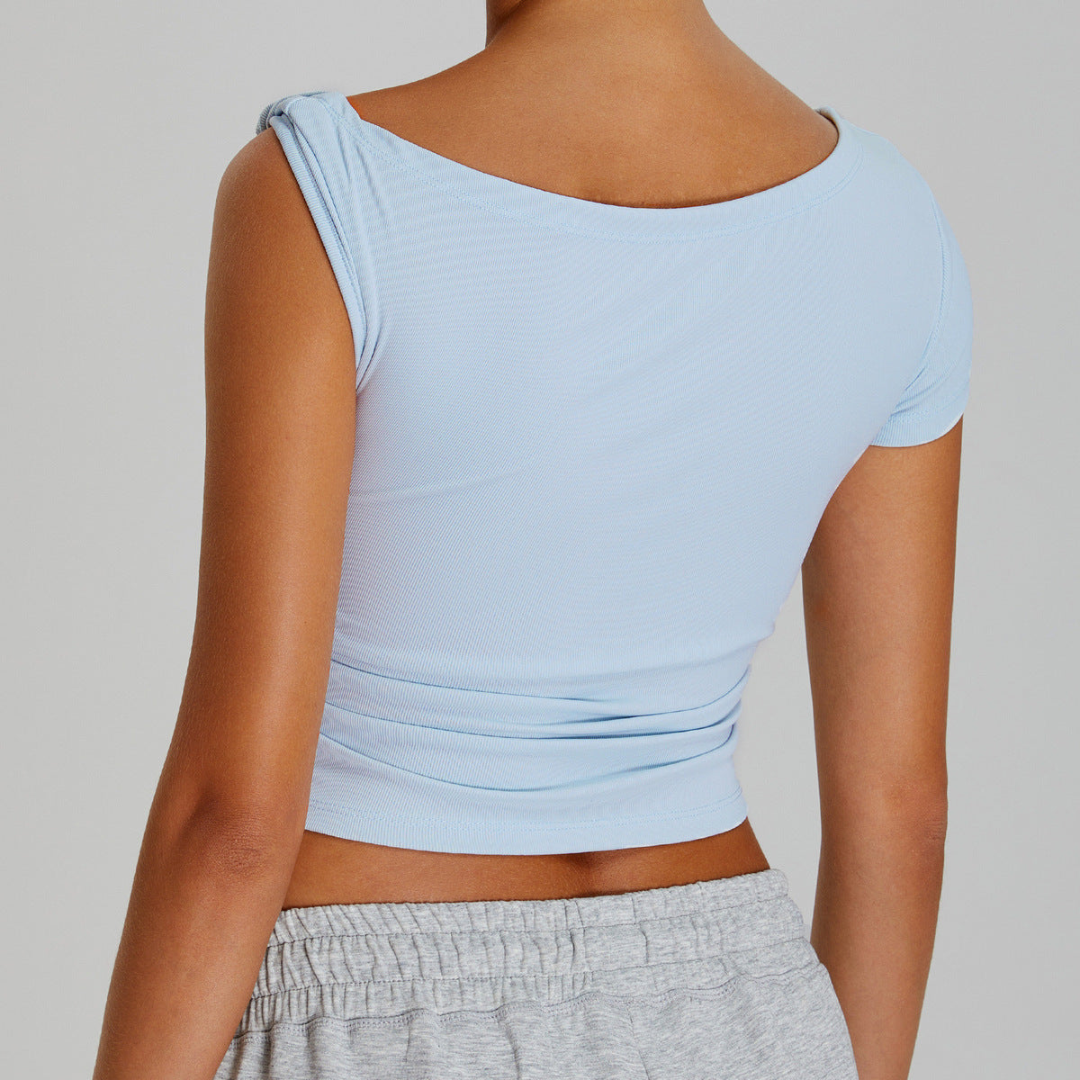 Women Fashion Casual Solid Color Irregular T-Shirt