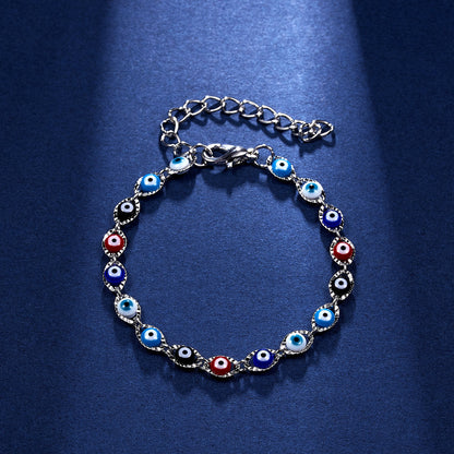 Women Fashion Casual Devil'S Eye Alloy Beads Bracelet