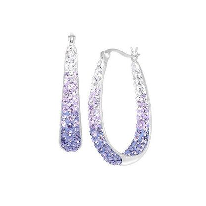 Boucles d'oreilles en alliage en forme de U pour femmes, doubles couleurs, zircones