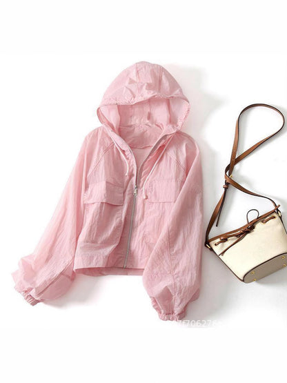 Summer Sun-Protective Women Loose Hooded Casual Jacket