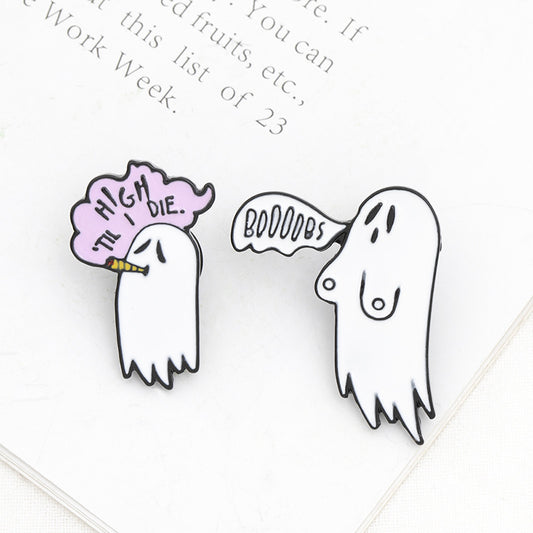 Halloween Unisex Cartoon Ghost Badge Brooches