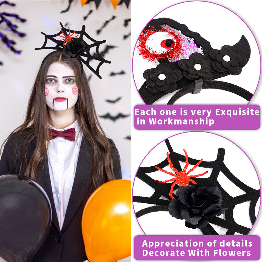 Diadema estéreo para fiesta de Halloween con accesorios festivos