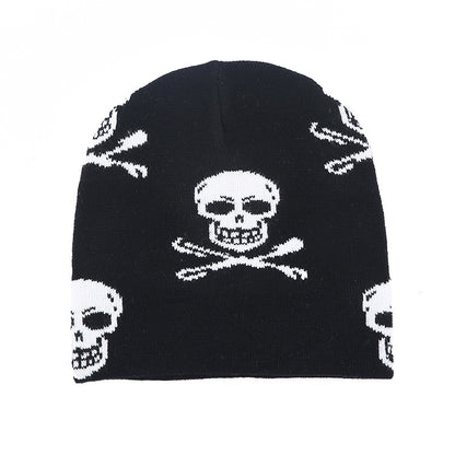 Outdoor Graffiti Diablo Series Halloween Skeleton Knitted Hat
