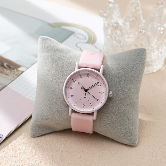 Women Fashion Solid Color Silicone Digital Quartz Watch
