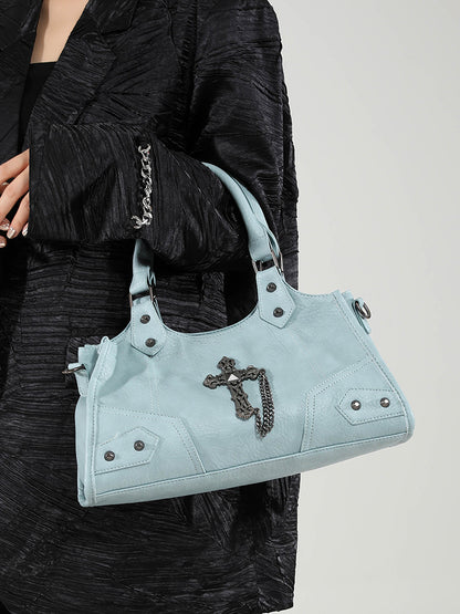 Bolso bandolera informal de color liso a la moda para mujer