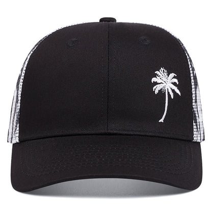 Men Fashion Casual Camouflage Embroidered Coconut Tree Cap