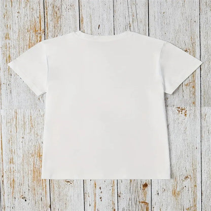 Women Casual Printed Polyester Crewneck T-Shirt